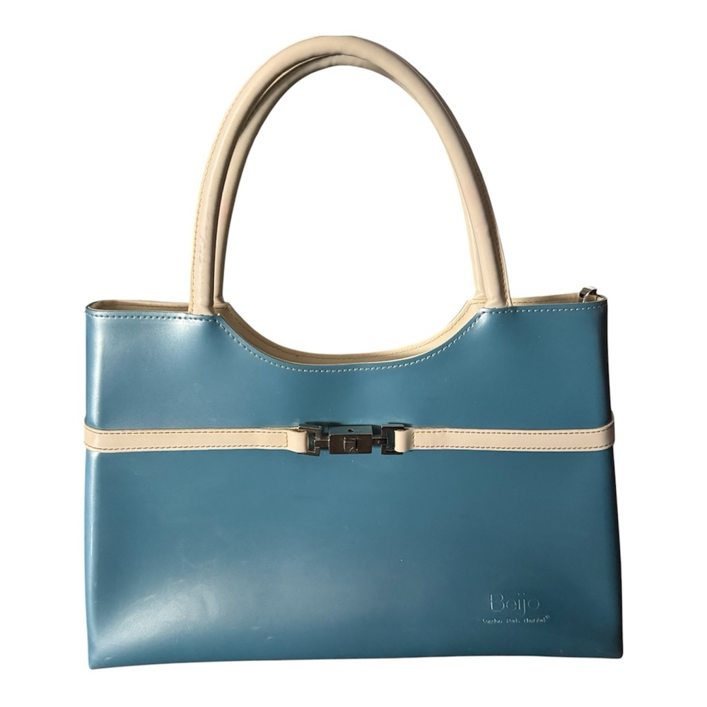 Beijo Sky Blue and Cream Shoulder Bag